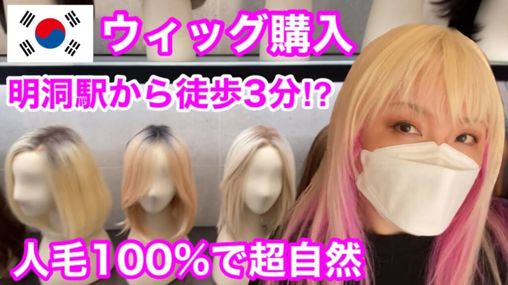 【韓国】50過ぎて薄毛が気になるから明洞で人毛100%のウィッグを買ってみた!