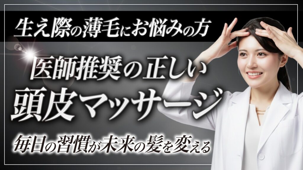 毛髪専門医が勧める|生え際後退を食い止める頭皮マッサージ【AGA】