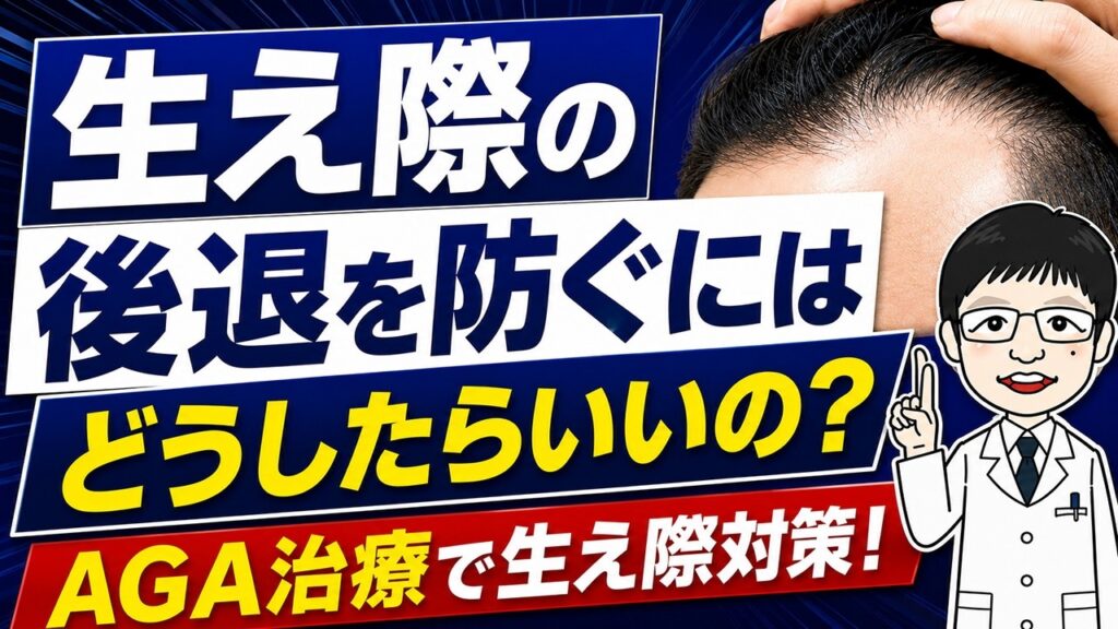 【医師が解説】生え際の後退を防ぐにはどうしたらいいの?AGA治療で生え際対策!